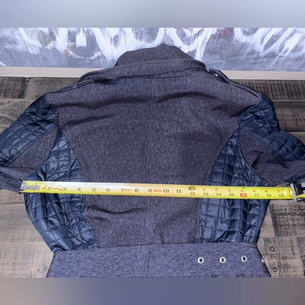 Michael Kors Women's Navy Blue Heather Winter Rain Coat Jacket SZ M​​​ - Picture 13 of 13